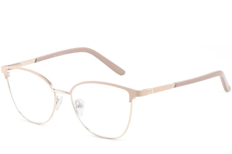 Gafas ovaladas de metal rosa #BS2425-0429
