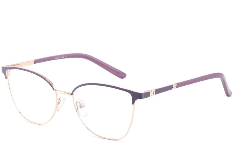 Oval Purple Metal Glasses #BS2425-0430