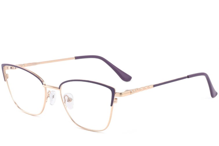 Gafas de metal morado con forma de mariposa #BS2425-0433