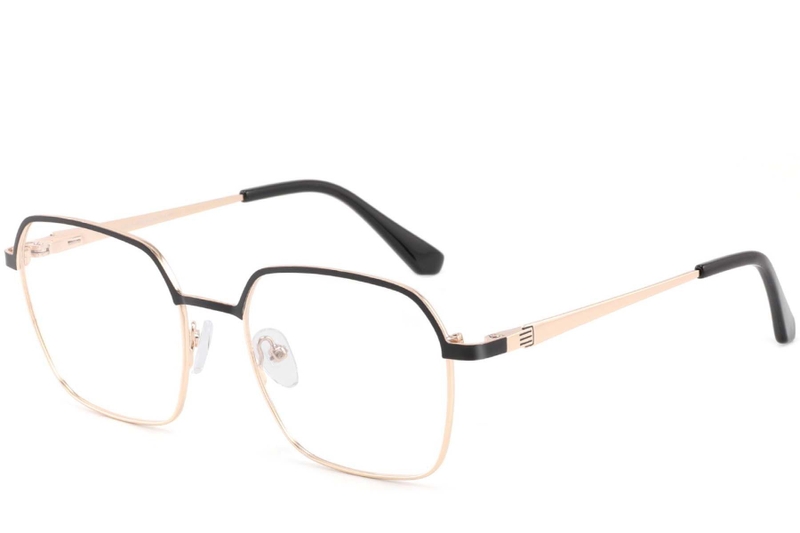 Rectangular Black Metal Glasses #BS2425-0435