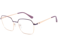 Rectangular Purple Metal Glasses #BS2425-0439