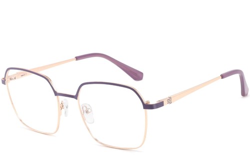 Rectangular Purple Metal Glasses #BS2425-0439