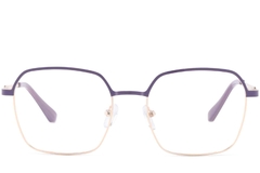 Rectangular Purple Metal Glasses #BS2425-0439