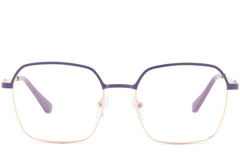 Rectangular Purple Metal Glasses #BS2425-0439