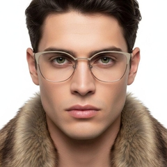 Schmetterlings-Creme-Metallbrille #BS2425-0440