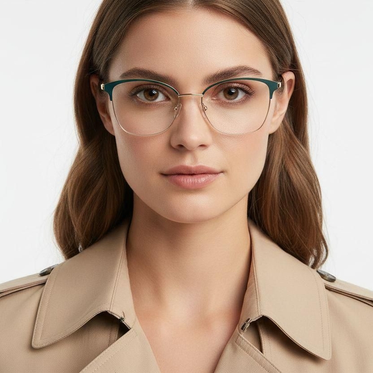 Butterfly Green Metal Glasses #BS2425-0441