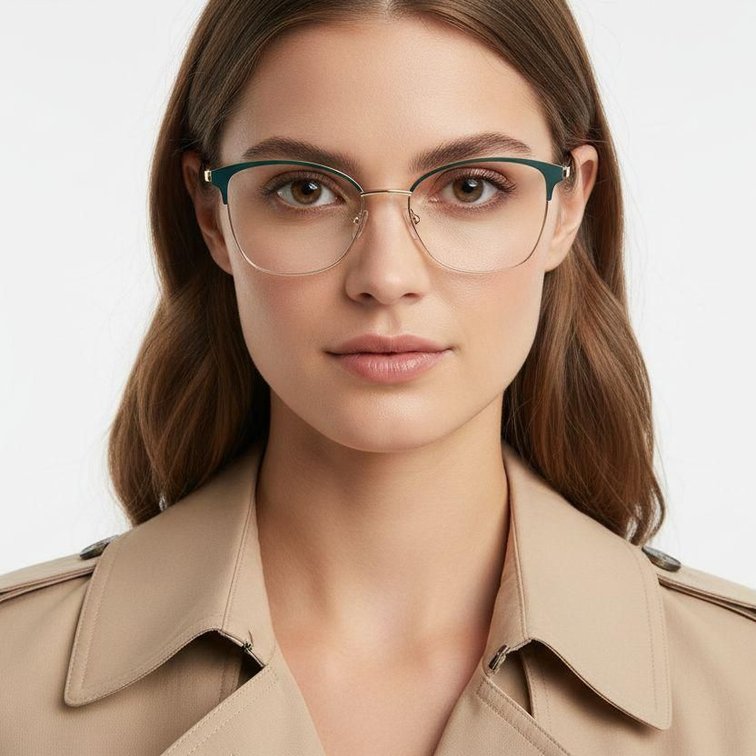 Butterfly Green Metal Glasses #BS2425-0441
