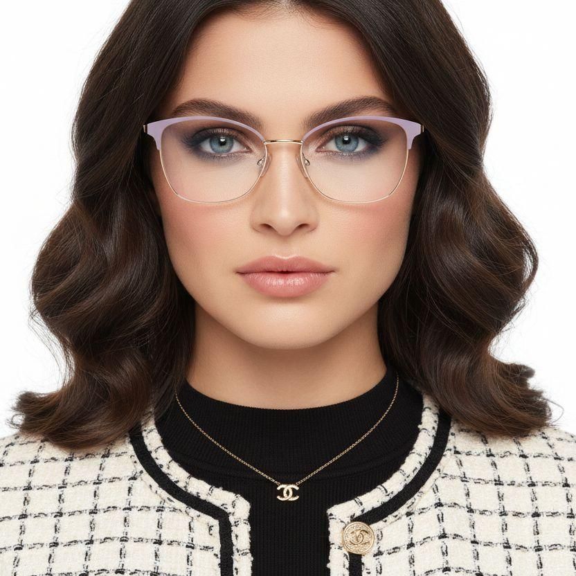 Lunettes papillon violettes en métal #BS2425-0443