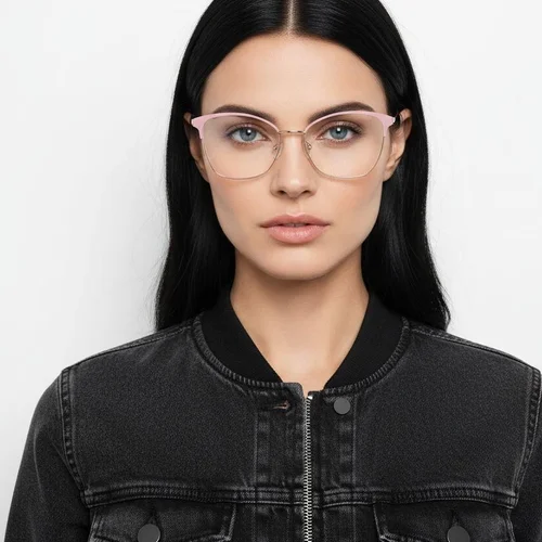 Lunettes papillon en métal rose #BS2425-0444