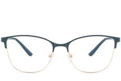 Ovale groene metalen bril #BS2425-0445