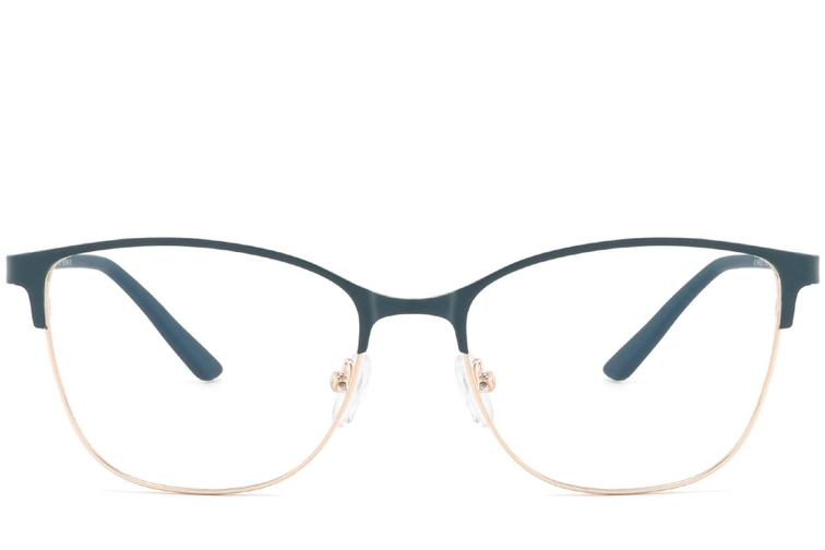 Oval Green Metal Glasses #BS2425-0445