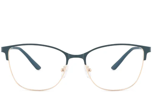 Lunettes ovales en métal vert #BS2425-0445