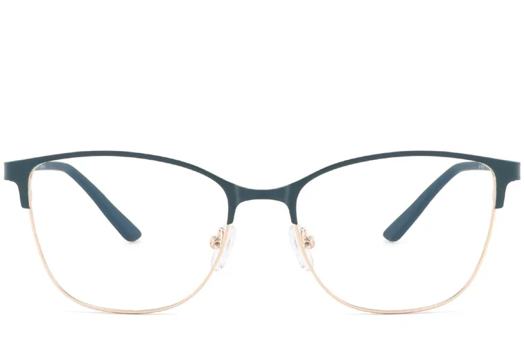 Gafas ovaladas de metal verde #BS2425-0445