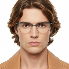Gafas ovaladas de metal verde #BS2425-0445