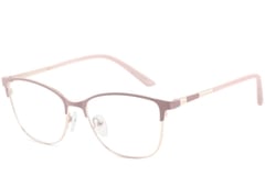 Oval Pink Metal Glasses #BS2425-0446