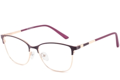 Oval Purple Metal Glasses #BS2425-0447