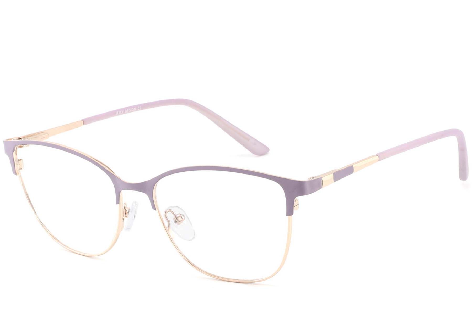 Oval Purple Metal Glasses #BS2425-0448