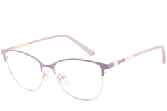 Oval Purple Metal Glasses #BS2425-0448
