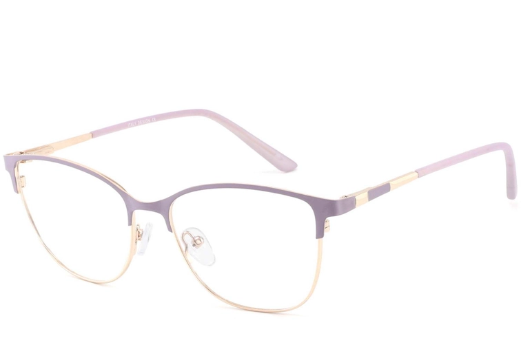 Oval Purple Metal Glasses #BS2425-0448