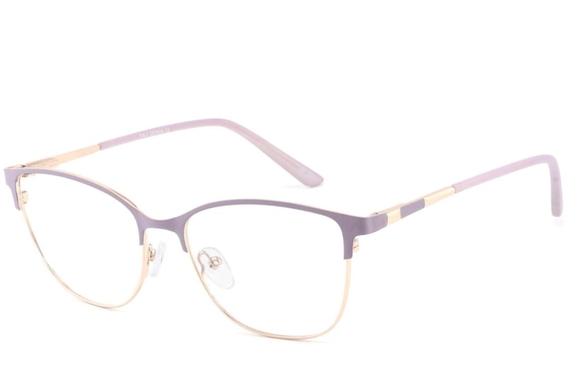 Oval Purple Metal Glasses #BS2425-0448