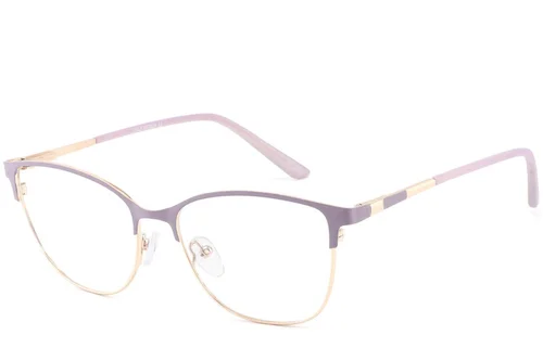 Lunettes ovales en métal violet #BS2425-0448