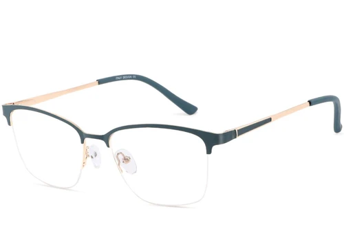 Gafas de metal verde semi al aire #BS2425-0450