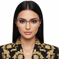 Semi-rimless Purple Metal Glasses #BS2425-0453