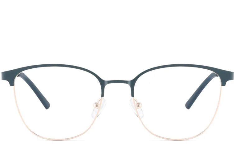Gafas ovaladas de metal verde #BS2425-0455