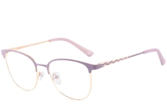 Oval Purple Metal Glasses #BS2425-0459