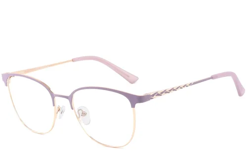 Lunettes ovales en métal violet #BS2425-0459