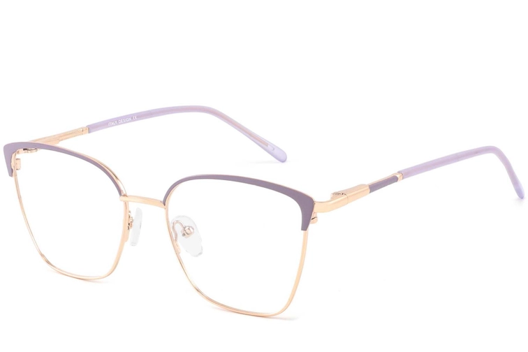 Rectangular Purple Metal Glasses #BS2425-0462