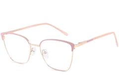 Rectangular Pink Metal Glasses #BS2425-0463