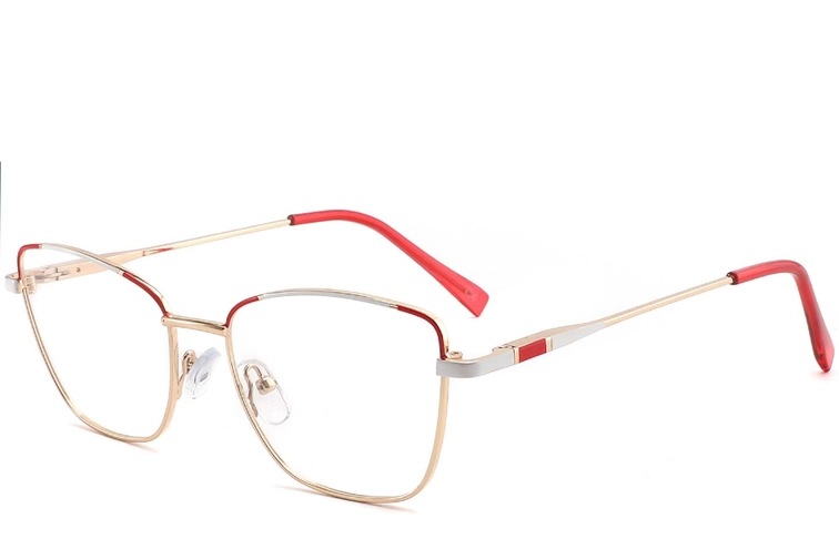 Gafas de metal rojo mariposa #BS2425-0466