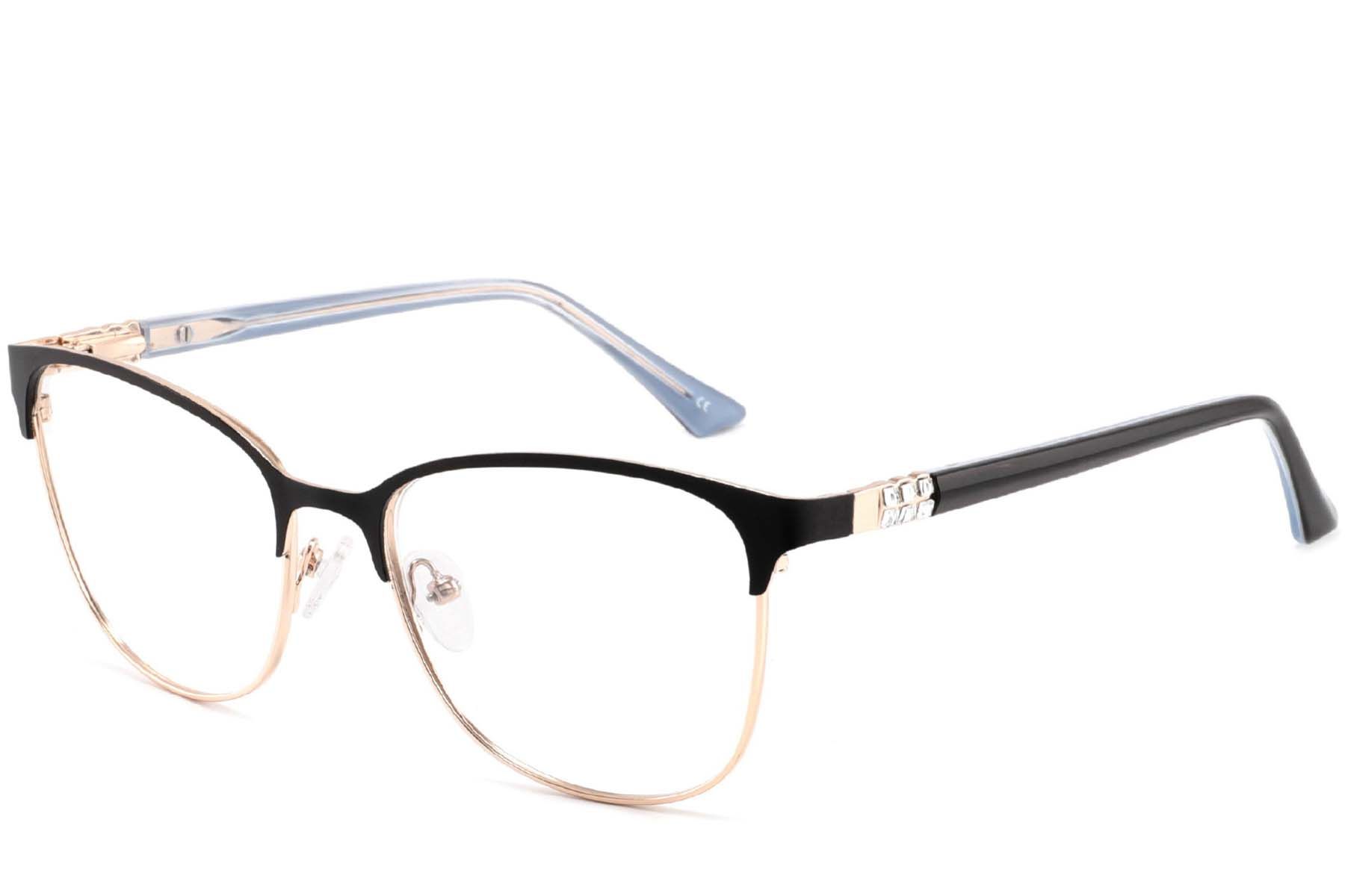Rectangular Black Metal Glasses #BS2425-0469