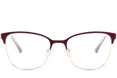 Rectangular Red Metal Glasses #BS2425-0471