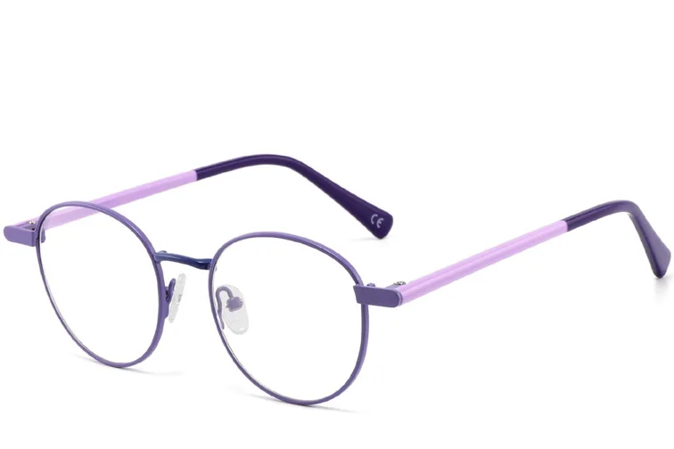 Gafas ovaladas de metal morado #BS2425-0476