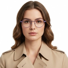 Gafas ovaladas de metal morado #BS2425-0476