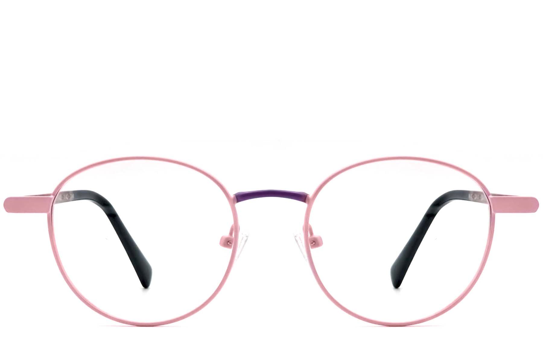 Oval Pink Metal Glasses #BS2425-0477