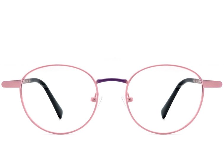 Gafas ovaladas de metal rosa #BS2425-0477