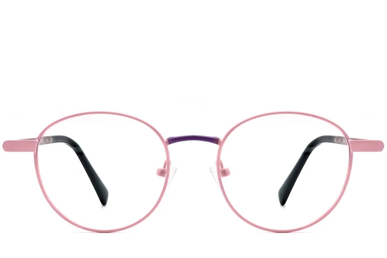 Ovale roze metalen bril #BS2425-0477