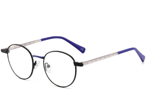 Oval Blue Metal Glasses #BS2425-0480