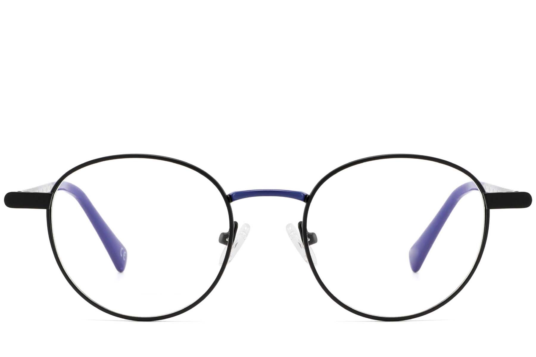 Oval Blue Metal Glasses #BS2425-0480