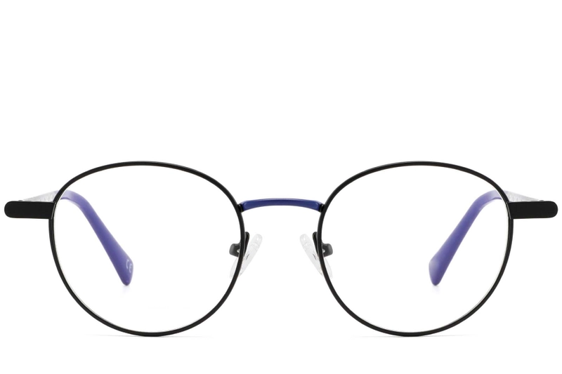 Oval Blue Metal Glasses #BS2425-0480