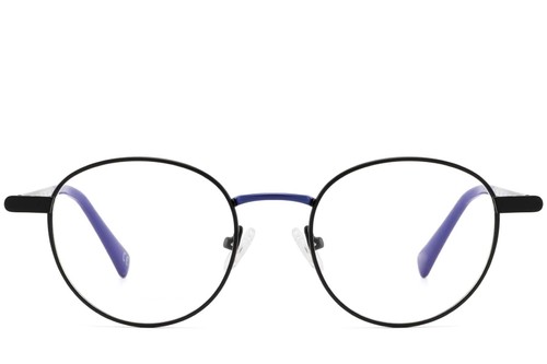 Oval Blue Metal Glasses #BS2425-0480