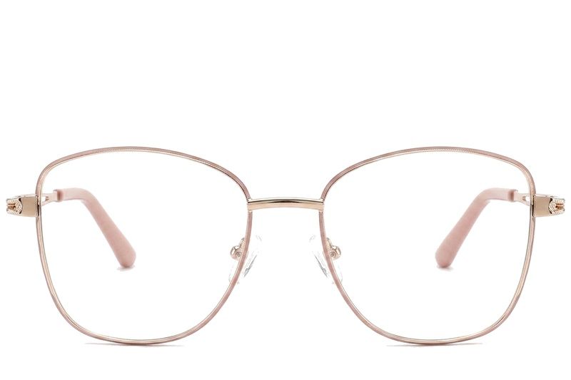 Occhiali in metallo rosa a forma di farfalla #BS2425-0482