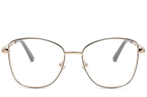 Lunettes papillon en métal gris #BS2425-0484