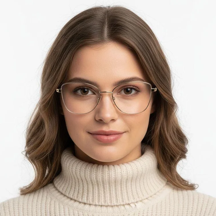 Gafas de metal gris mariposa #BS2425-0484