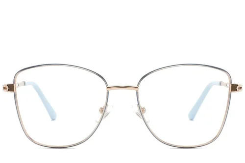 Lunettes papillon en métal bleu #BS2425-0485