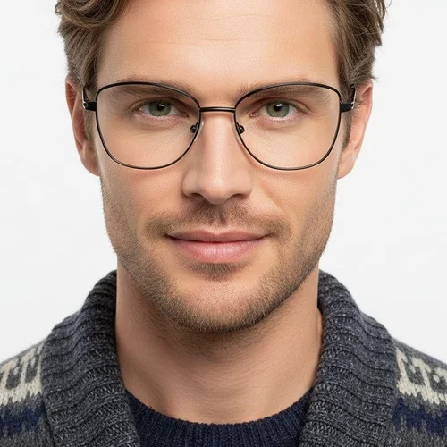 Lunettes papillon en métal noir #BS2425-0486