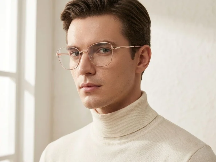 Lunettes papillon en métal rouge #BS2425-0487